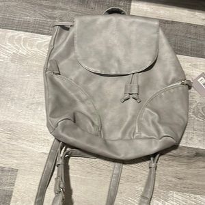 Faux leather backpack